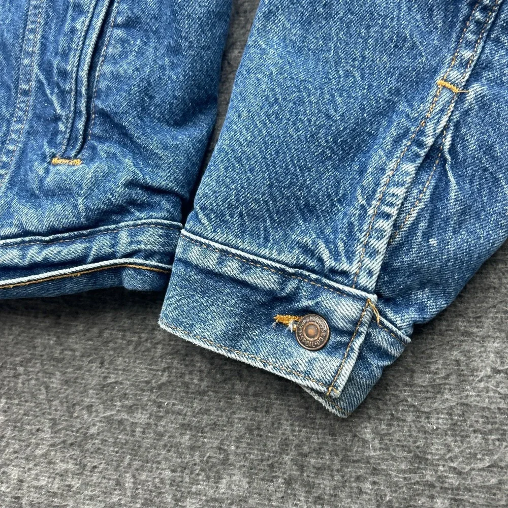 Levis Blanket Lined Denim Trucker Jacket‎ Blue Size 44 71506 0316 Made USA
